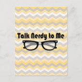 Praat Nerdy tegen me Briefkaart (Voorkant)