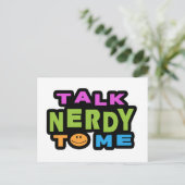 Praat Nerdy tegen me Briefkaart (Staand voorkant)