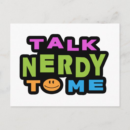 Praat Nerdy tegen me Briefkaart (Voorkant)