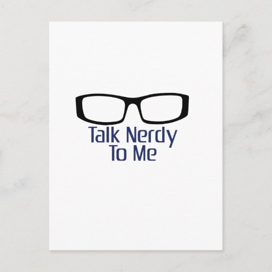 Praat Nerdy tegen me Briefkaart (Voorkant)
