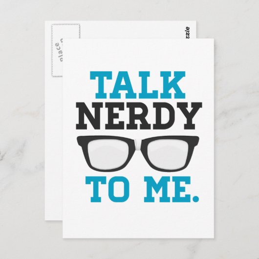 Praat Nerdy tegen me Funny Spectacles Briefkaart (Voorkant / Achterkant)