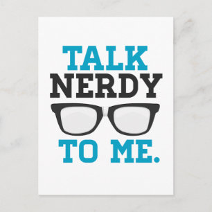 Praat Nerdy tegen me Funny Spectacles Briefkaart