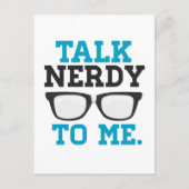 Praat Nerdy tegen me Funny Spectacles Briefkaart (Voorkant)