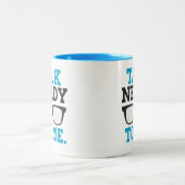 Praat Nerdy tegen me Funny Spectacles Tweekleurige Koffiemok (Center)