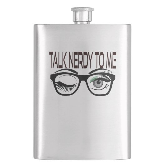 Praat nerdy tegen me Geek bril knipogen Eye Green Flacon (Voorkant)