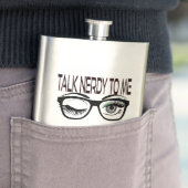 Praat nerdy tegen me Geek bril knipogen Eye Green Flacon (Voorbeeld)