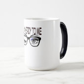 Praat nerdy tegen me Geek bril knipogen oog Magische Mok (Voorkant rechts)