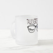 Praat nerdy tegen me Geek bril knipogen oog Matglas Koffiemok (Voorkant links)