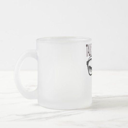 Praat nerdy tegen me Geek bril knipogen oog Matglas Koffiemok (Links)