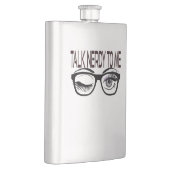 Praat nerdy tegen me Geek bril knipogen oog Paarse Flacon (Rechts)