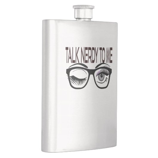 Praat nerdy tegen me Geek bril knipogen oog Paarse Flacon (Rechts)