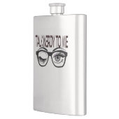 Praat nerdy tegen me Geek bril knipogen oog Paarse Flacon (Links)