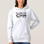Praat nerdy tegen me Geek bril knipogen oog Paarse Hoodie (Voorkant)