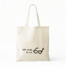 Praat Nerdy tegen me! Glas Funny  Style Tas