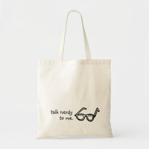 Praat Nerdy tegen me! Glas Funny  Style Tas