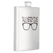 Praat nerdy tegen me met een zwarte geek bril flacon (Rechts)