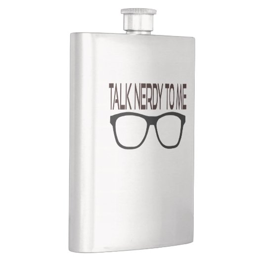 Praat nerdy tegen me met een zwarte geek bril flacon (Rechts)