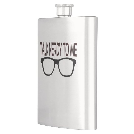 Praat nerdy tegen me met een zwarte geek bril flacon (Links)