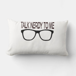 Praat nerdy tegen me met een zwarte geek bril kussen