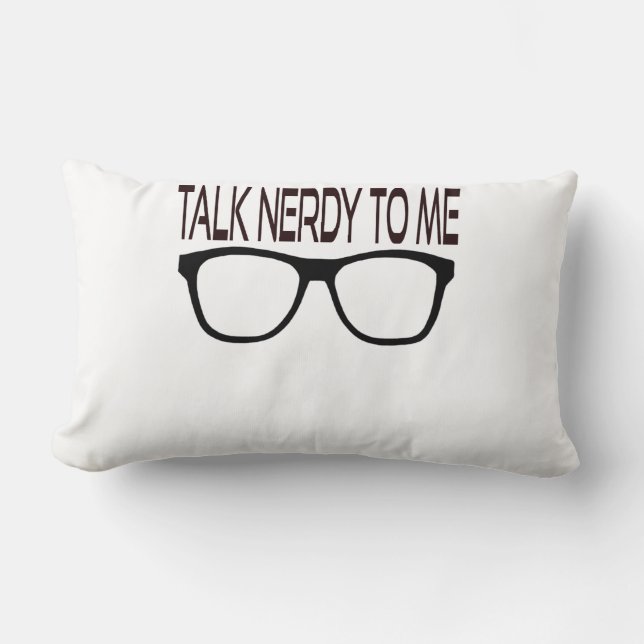 Praat nerdy tegen me met een zwarte geek bril kussen (Voorkant)