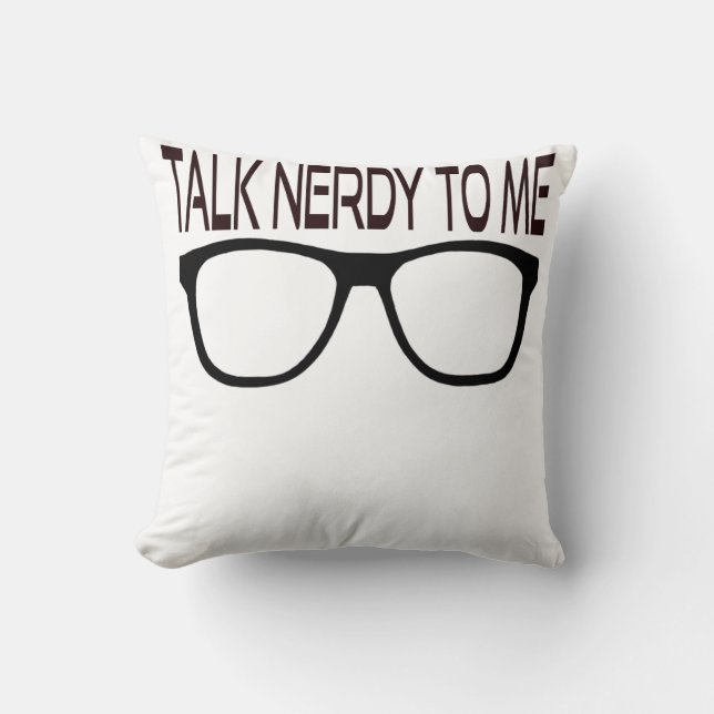 Praat nerdy tegen me met een zwarte geek bril kussen (Voorkant)