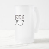 Praat nerdy tegen me met een zwarte geek bril matglas bierpul (Voorkant rechts)