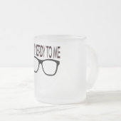 Praat nerdy tegen me met een zwarte geek bril matglas koffiemok (Voorkant rechts)