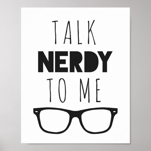 Praat Nerdy tegen me. Poster (Voorkant)
