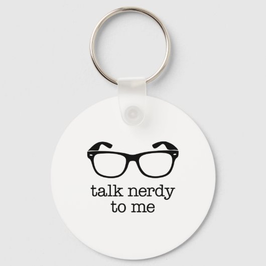 Praat Nerdy tegen me Sleutelhanger (Voorkant)