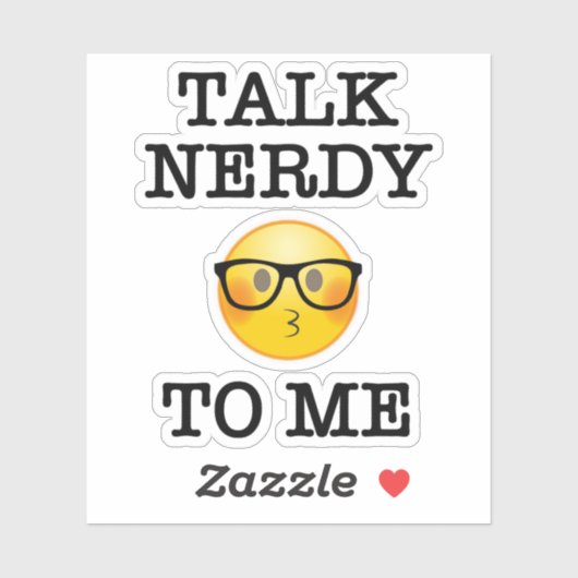 Praat Nerdy tegen me Sticker (Vel)
