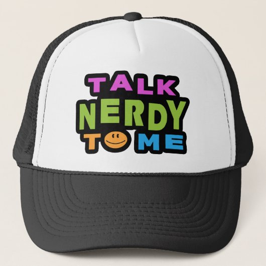 Praat Nerdy tegen me Trucker Pet (Voorkant)