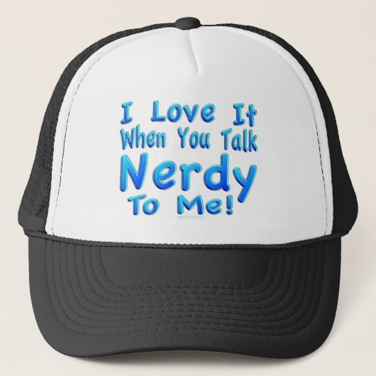 Praat Nerdy tegen me Trucker Pet (Voorkant)