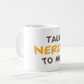 Praat nerveus tegen me! koffiemok (Voorkant links)