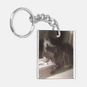 Praat niet met je Dave Square Sleutelhanger (Voorkant Links)