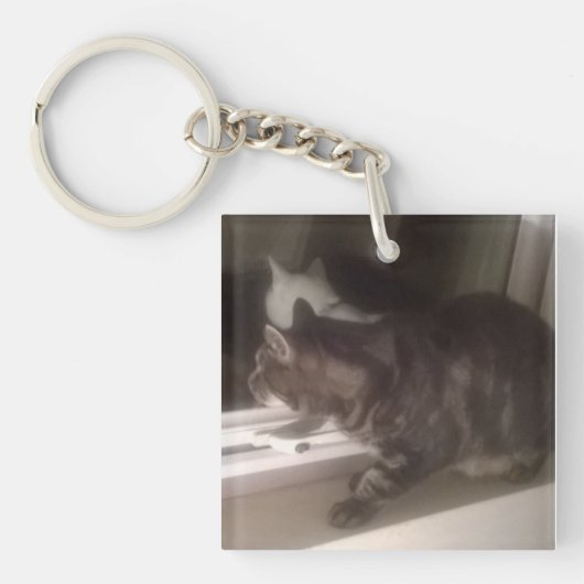 Praat niet met je Dave Square Sleutelhanger (Voorkant)