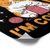 Praat niet met me, ik tel grappige kattenbreisels poster (Hoek)