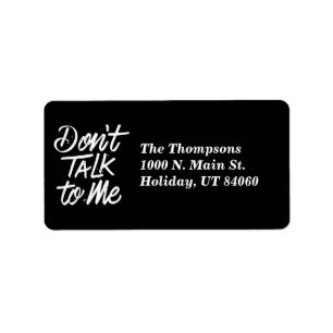 Praat niet met me terug adresetiketten etiket