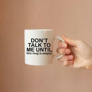 Praat niet met me tot, Funny Coffee Lover Koffiemok