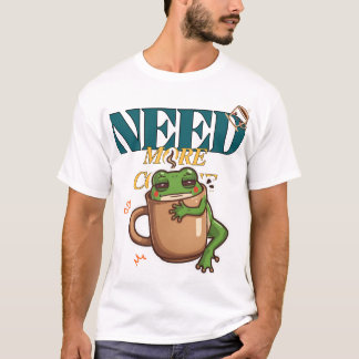 Praat Niet Met Me Voor Koffie Boze Kikker T-Shirt