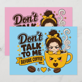 Praat Niet Met Me Voor Koffie Chagrijnige Meid