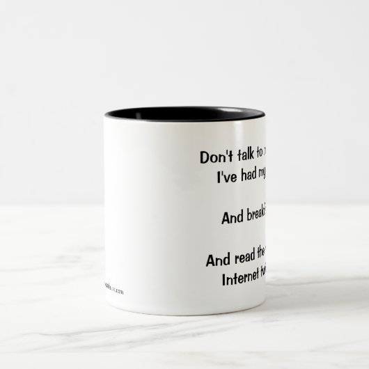 "Praat niet met mij" mok (Center)
