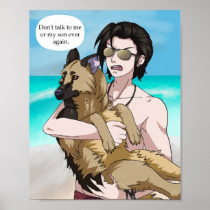 Praat niet met mij of mijn zoon poster