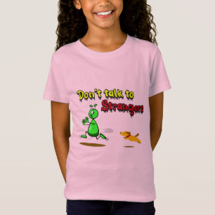 Praat niet met vreemden-grappige UFO groene Alien  T-shirt