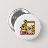 Praat niet met vreemden ronde button 5,7 cm (Voorkant /achterkant)