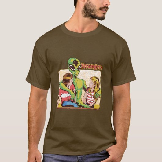 Praat niet met vreemden t-shirt (Voorkant)