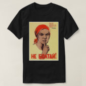 Praat niet over het Poster van de Sovjet-Unie T-shirt (Design voorkant)
