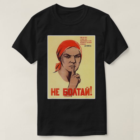 Praat niet over het Poster van de Sovjet-Unie T-shirt (Design voorkant)