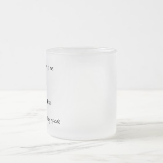 Praat of praat niet grappig matglas koffiemok (Center)