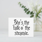 Praat over de vreemde humor van steamie glasgow in briefkaart (Staand voorkant)