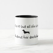 Praat over haar Dachshund Mok (Midden)